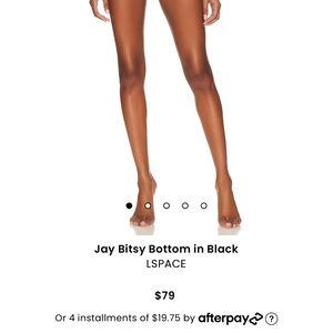L Space black bikini bottom